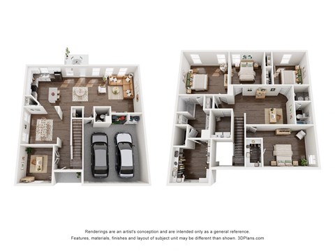Floor plan for 4 beds, 2.5 baths, 2522 sqft